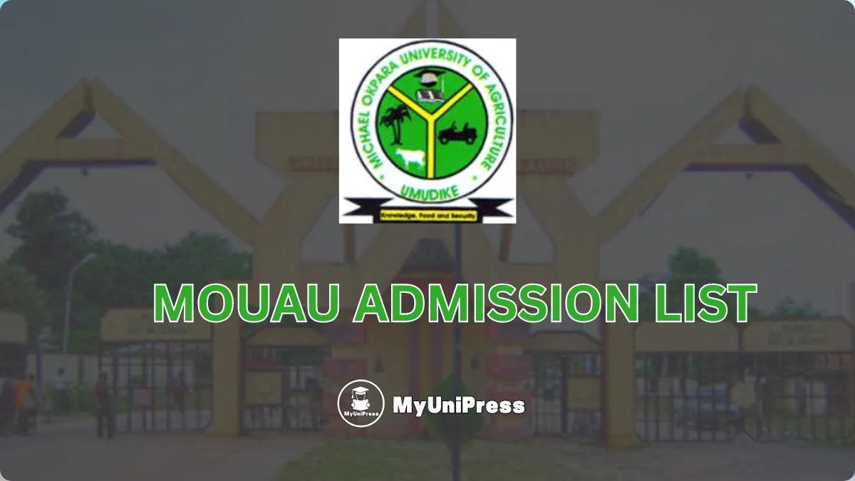 MOUAU Admission List